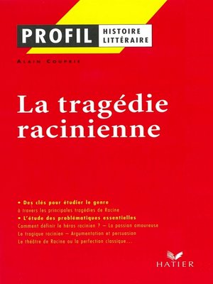 cover image of Profil--La tragédie racinienne